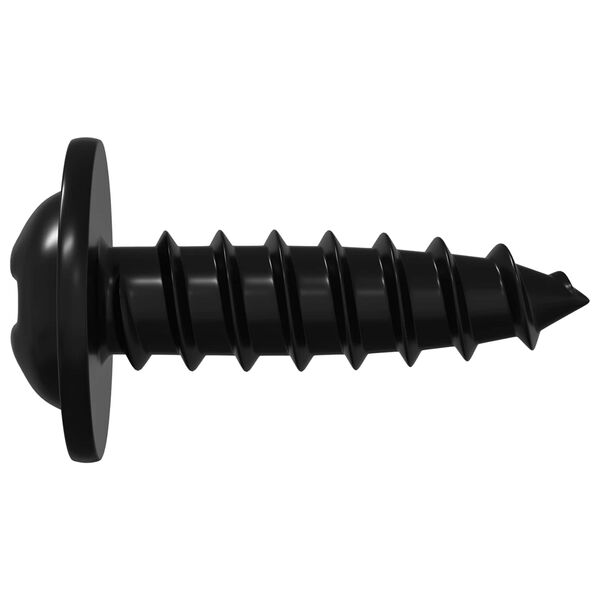 vidaXL Žebelj s samočrtnim navojem 2 pcs Črna 3,5 x 12 mm elezo