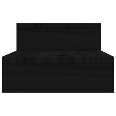 vidaXL Stojalo za zaslon črne barve (52-101)x22x14cm trdna borovina