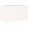 vidaXL Vrtna visoka greda bela 119,5x82,5x78 cm trdna borovina