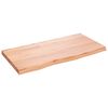 vidaXL Mizna plo&scaron;ča sv. rjava 80x40x(2-4) cm obdelana trdna hrastovina