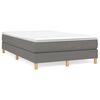 vidaXL Posteljni okvir z vzmetmi temno siv 120x200 cm blago