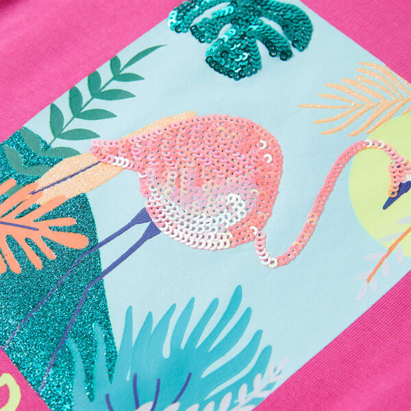 Otroška majica s kratkimi rokavi temno roza 140