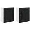 vidaXL Kuhinjski element Kalmar 2 pcs Črna Orehovina 50 x 31 x 60 cm