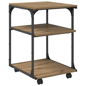 vidaXL Stojalo za tiskalnik Umetni hrast 43 x 48 x 64 cm