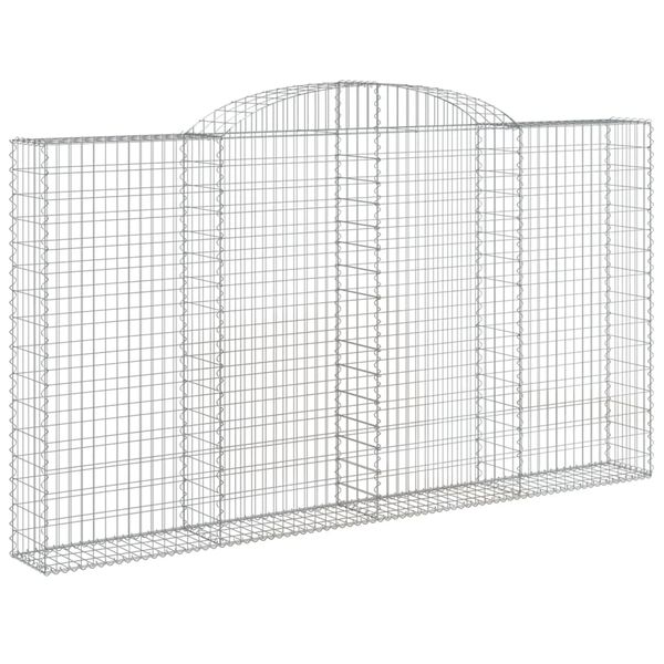 vidaXL Obokane gabion ko&scaron;are 12 kosi 300x30x160/180cm pocinkano železo