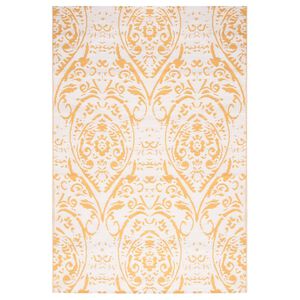 vidaXL Zunanja preproga ARAKIL rumena 140x200 cm PP