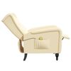 vidaXL Masažni naslanjač krem žamet