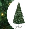 vidaXL Božično drevo z dekorativnimi lučmi Zelena 400 cm PVC