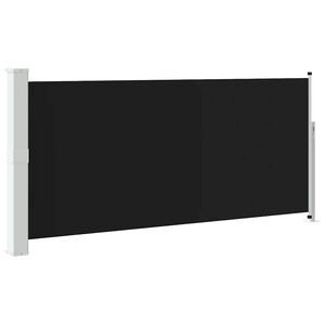 vidaXL Zložljiva stranska tenda 140 x 314 cm črna