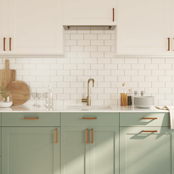 vidaXL Ročaji za omarico 10 kosov bron 128 mm nerjaveče jeklo