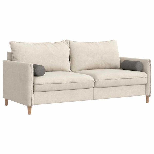 vidaXL Blazine 2 pcs Svetlo siva Ø 15 x 40 cm Žametna tkanina