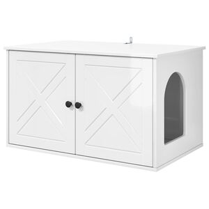 vidaXL Mačja hi&scaron;a Svetlo Belo 85 x 55 x 50,5 cm Inženirski les