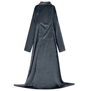 vidaXL Odeja s kapuco Temno modra Flanel