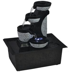 vidaXL Notranja Fontana z LED Osvetlitvijo Poli-resin