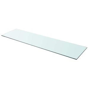 vidaXL Polica Prosojno Steklo 110x30 cm