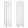 vidaXL Gabionska ko&scaron;ara steber 2 kosa 40x40x180 cm železo