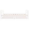 vidaXL Otro&scaron;ki posteljni okvir s predali bel 80x160 cm trdna borovina