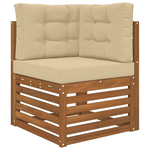 vidaXL Zunanja blazina za kavč 3 pcs Bež Poliester