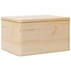vidaXL Lesena &scaron;katla s pokrovom 40x30x23 cm trdna borovina