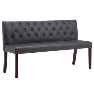 vidaXL Klop 148,5 cm sivo umetno semi&scaron; usnje