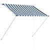 vidaXL Zložljiva tenda 100x150 cm modra in bela