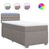 vidaXL Box spring postelja z vzmetnico taupe 90x200 cm blago