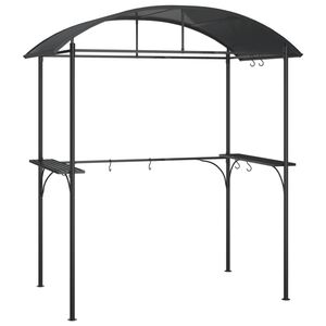 vidaXL Paviljon za žar s policami antracit 220x115x230 cm jeklo