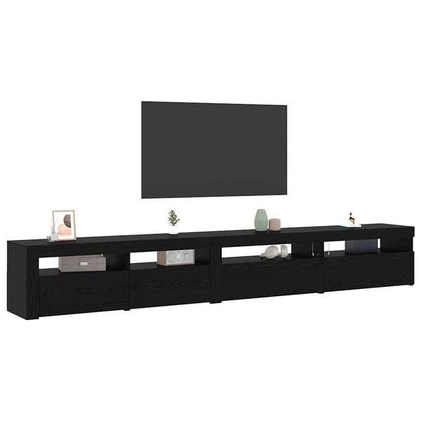 vidaXL Komplet TV omaric 3 pcs Črna Orehovina 270 x 35 x 40 cm