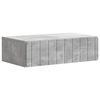 vidaXL Stenska stranska miza Betonsko siva 59 x 34,5 x 17 cm