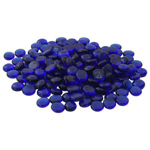vidaXL Stekleni nugget 17-19 mm Kobaltno modra Steklo