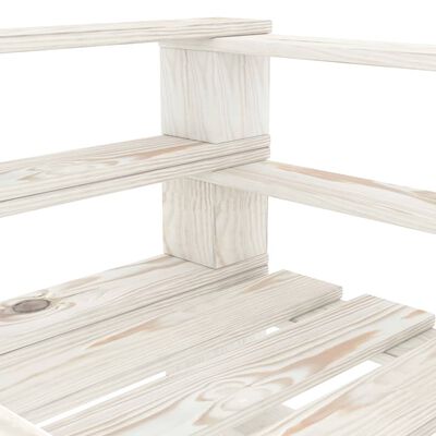 vidaXL Vrtna sedežna garnitura iz palet 6-delna lesena bela