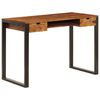 vidaXL Pisalna miza iz trdnega palisandra in jekla 110x55x78 cm