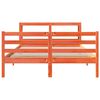 vidaXL Posteljni okvir brez vzmetnice vo&scaron;čeno rjav 140x190 cm borovina