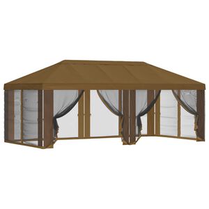 vidaXL Pokrov za gazebo s stranskimi stenami Taupe 600,5 x 300,5 cm