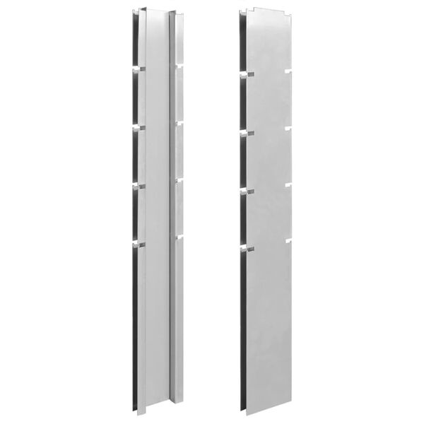 vidaXL Ograjni stebrički 20 kosov srebrni 140 cm pocinkano jeklo