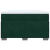 vidaXL Box spring postelja z vzmetnico temno zelena 120x200 cm žamet