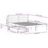 vidaXL Posteljni okvir brez vzmetnice bel 140x200 cm trdna borovina
