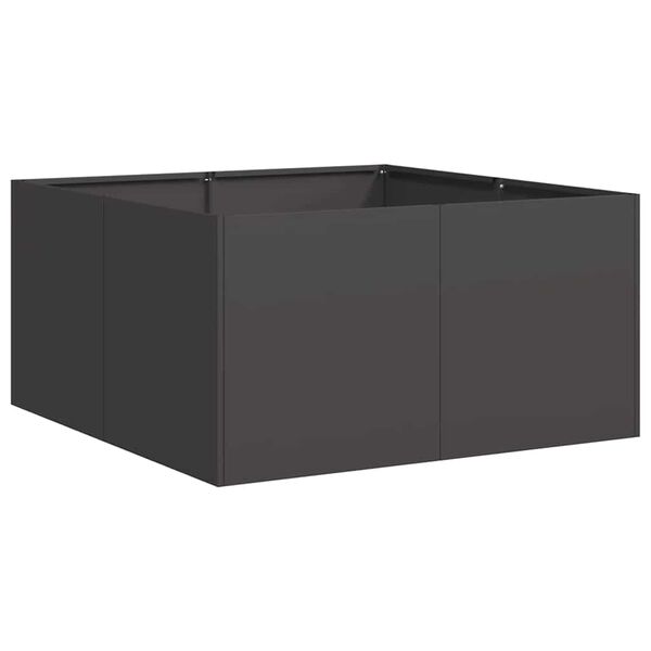 vidaXL Planter Black 80x80x40 cm Hladno valjano jeklo