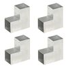 vidaXL Spojniki za stebre 4 kosi L oblike pocinkana kovina 101x101 mm