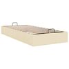 vidaXL Otomanski posteljni okvir brez vzmetnice krem 90x190 cm blago