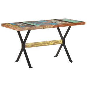 vidaXL Jedilna miza 140x70x76 cm trden predelan les