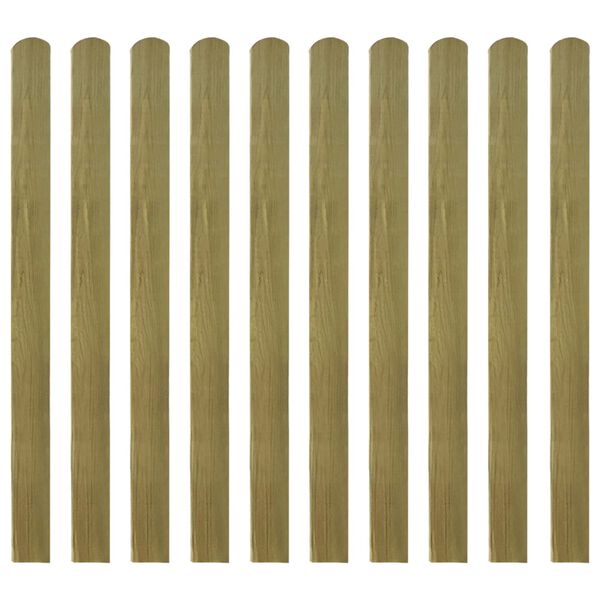 vidaXL Impregnirane ograjne letve 10 kosov lesene 120 cm