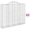 vidaXL Obokane gabion ko&scaron;are 2 kosa 200x30x160/180 cm pocinkano železo