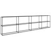 vidaXL 3-nadstropno stojalo za rastline Črna 400 x 32 x 104 cm Jeklo