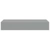 vidaXL Stenska polica s predalom 2 kosa siva 60x23,5x10 cm mediapan