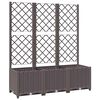 vidaXL Vrtno korito z re&scaron;etko rjavo 120x40x136 cm PP