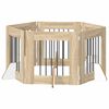 vidaXL Vrata za pse z stojali 6 pcs Sonoma hrast 60 x 60 cm