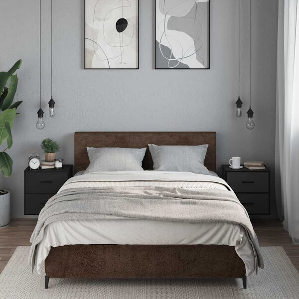 vidaXL Stenska nočna omarica 2 kosa črna 40x31x39,5 cm