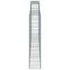 vidaXL Obokane gabion ko&scaron;are 3 kosi 400x30x140/160 cm pocinkano železo