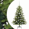 vidaXL Umjetno božično drevo z okrasnimi kroglami 120 cm 150 LED